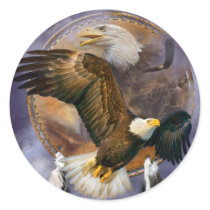 Dream Catcher - Spirit Eagles Art Stickers
