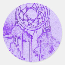 Dream Catching Round Stickers