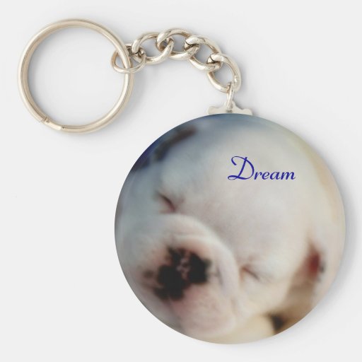 Dream English Bulldog Puppy Key Chain