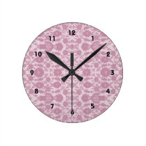Dream Floral in Pink wall clocks