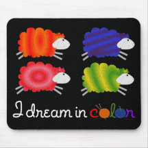 dream in colour sheep mouse pad