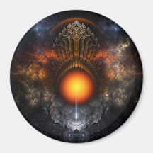 Dream Orb Fractal Art Round Magnet
