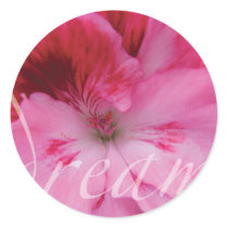 Dream Pink Geranium Flower Sticker