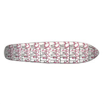 Dream Weaver Rad Pink and Black Retro Skateboard