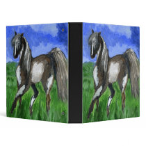 Dreamer pinto horse art vinyl binders