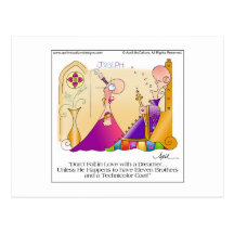 DREAMERS Cartoon Postcard by April McCallum