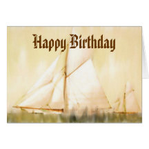 Dreaming Sails birthday card