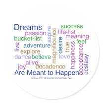 Dreams Are Meant to Come True (bright) Stickers