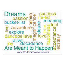 Dreams Are Meant to Happen Post Cards