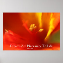 Dreams Are Necessary To Life Poster