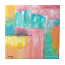 Dreamscape Abstract Art Original Painting Tiles