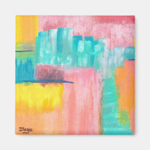 Dreamscape Abstract Art Painting Design Refrigerator Magnet