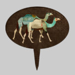 Dreamy Blue Camels Cake Topper cake picks