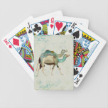 Dreamy Blue Camels Card Deck playing cards