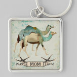 Dreamy Blue Camels Mom  Keychain keychains