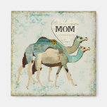 Dreamy Blue Camels Mom Magnet