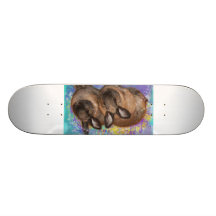 Dreamy Bunnies in Fantasy Land Colorful Skateboards