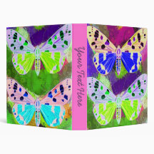 Dreamy Butterflies 3 Ring Binder