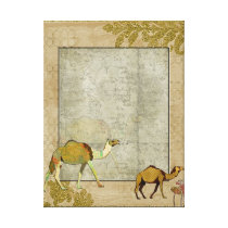 Dreamy Camels Golden Glitter Art Canvas canvas prints