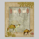 Dreamy Camels Vintage Poster posters