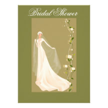 Dreamy Green Bridal Shower Invitation