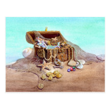 DREAMY MERMAID by SHARON SHARPE Post Cards