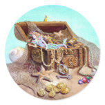 DREAMY MERMAID by SHARON SHARPE Round Stickers