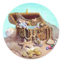 DREAMY MERMAID by SHARON SHARPE Round Stickers