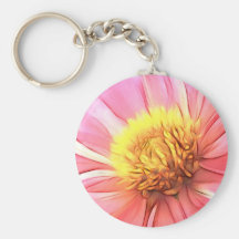 Dreamy Pink Dahlia Keychains