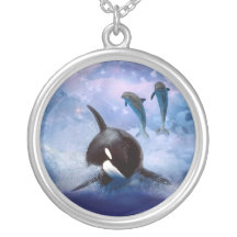 Dreamy Whale and dolphins Necklaces