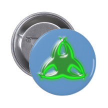 drei Halbmonde Glas three crscents glass Anstecknadel