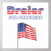 Dreier for Congress Patriotic American Flag Design Posters