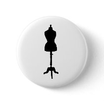 Dress Form Silhouette II Pin