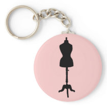Dress Form Silhouette II Keychains