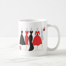 Dress Shop-Daisy Theme Coffee Mugs