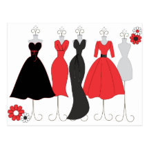 Dress Shop-Daisy Theme Post Cards