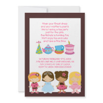 Dress-Up Birthday Tea Party Invitations