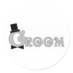 Dress Up Groom Round Sticker