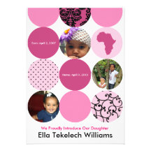 Dress Up Pink Circles Personalized Invitations