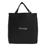 Dressage Embroidered Cotton Tote Bag