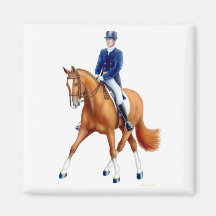 Dressage Half Pass Horse Magnet