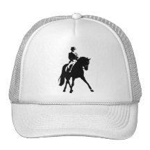 Dressage Half Pass Silhouette Mesh Hat