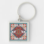 Dressage Hearts and Flowers Keychain