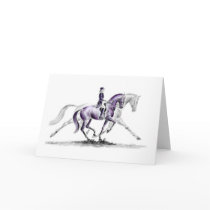 Dressage Horse Piaffe Trot Card