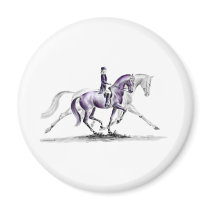 Dressage Horse Piaffe Trot Refrigerator Magnet