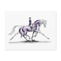Dressage Horse Piaffe Trot Post Card