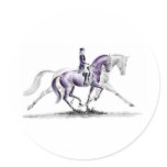 Dressage Horse Piaffe Trot Stickers