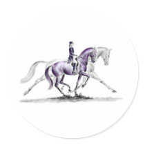 Dressage Horse Piaffe Trot Stickers