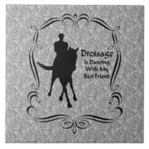 Dressage Horse Rider Dancing Tile