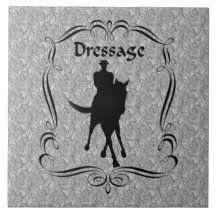 Dressage Horse Rider Half Pass Tile